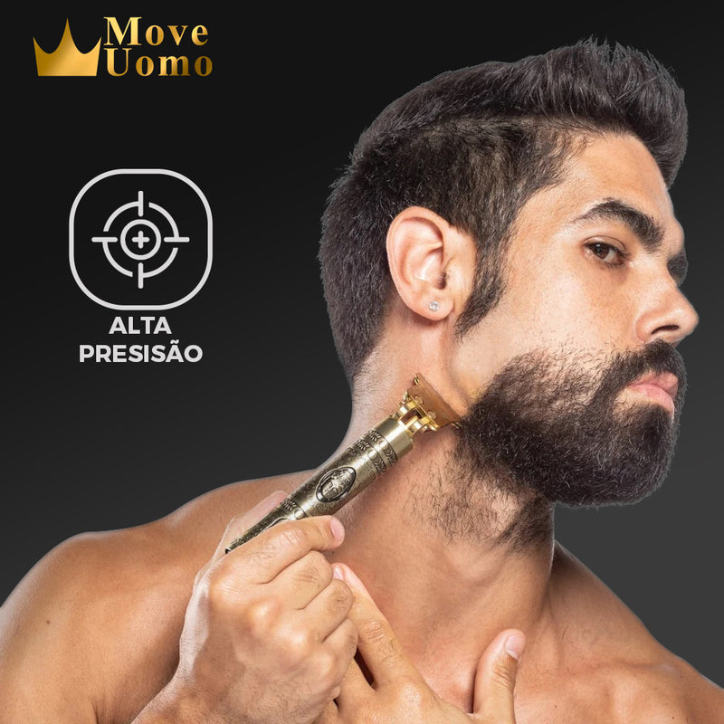 [50% OFF + Frete GRÁTIS] - Barbeador Gold Dragon® - Máquina Profissional Barba e Cabelo / (PDU01)