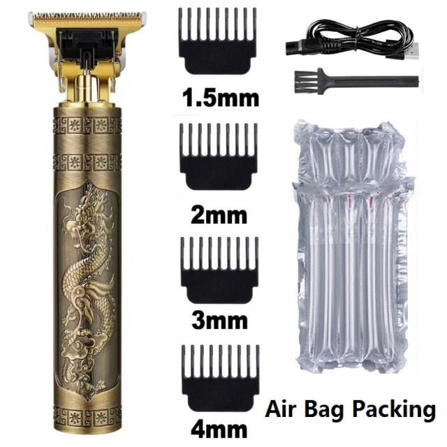 [50% OFF + Frete GRÁTIS] - Barbeador Gold Dragon® - Máquina Profissional Barba e Cabelo / (PDU01)